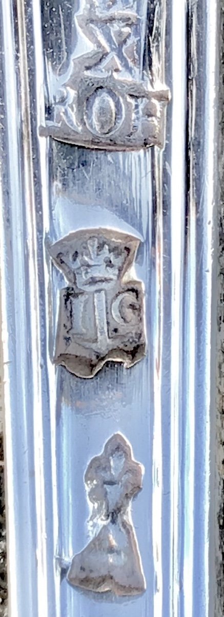 Cuillère à Ragoût, Rochefort, Vers 1750, Jacques Girard, Argent Massif,généralité  La Rochelle