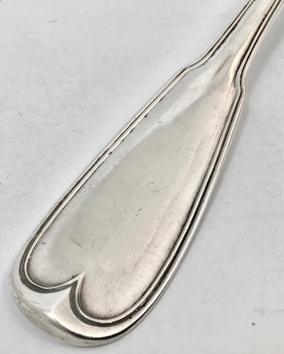 Cuillère à Ragoût, Paris 1781, 32,5 Cm, Argent Massif -photo-6