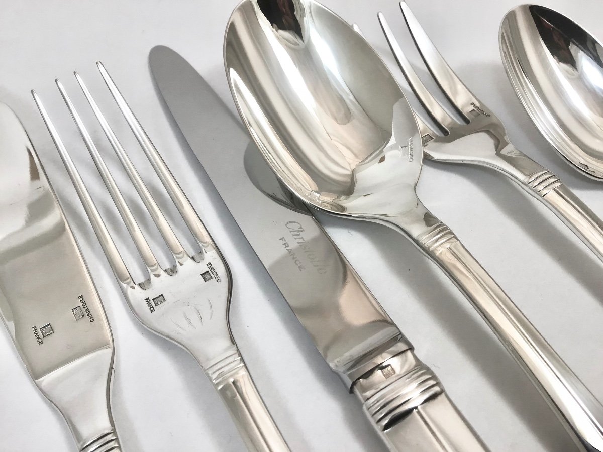 Christofle “atlantis” Canteen Of Cutlery 120 Pieces For Twelve -photo-2
