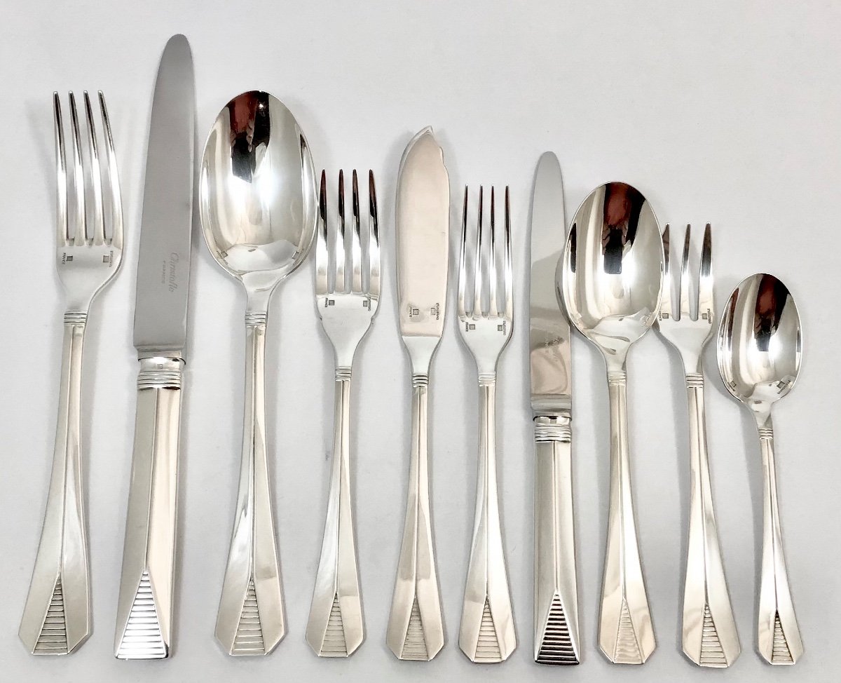 Christofle “atlantis” Canteen Of Cutlery 120 Pieces For Twelve -photo-7
