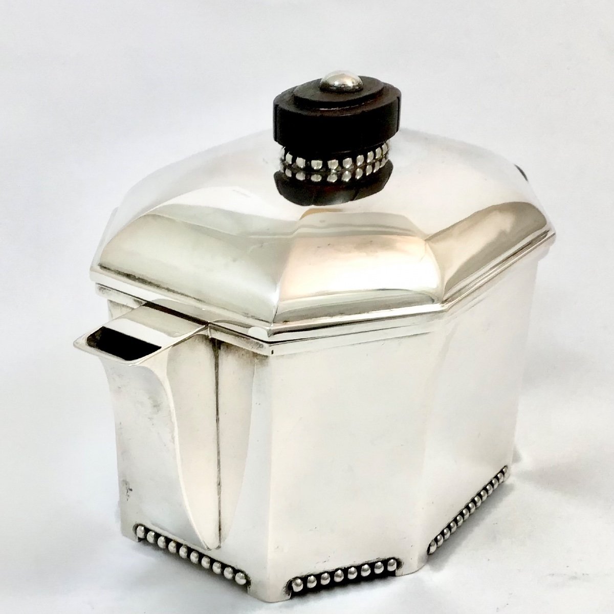 Art Deco Teapot, Phillippe Wolfers, Brussels, 1924, Janine Model-photo-2