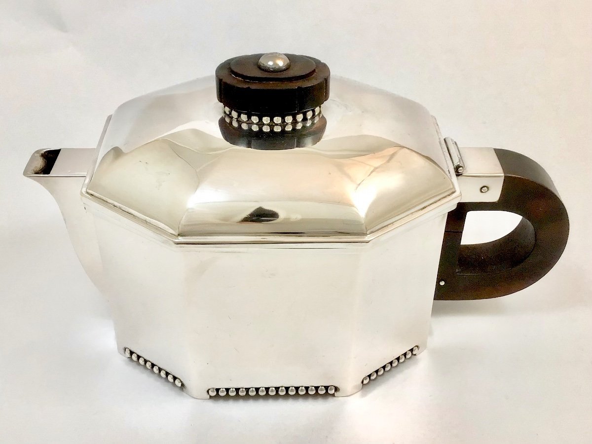 Art Deco Teapot, Phillippe Wolfers, Brussels, 1924, Janine Model-photo-5