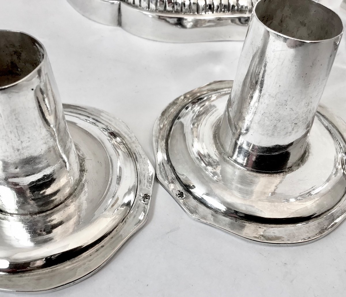 Lille 1782, Fr.-Joseph Baudoux, Paire De Flambeaux D’époque Louis XVI En Argent Massif -photo-5