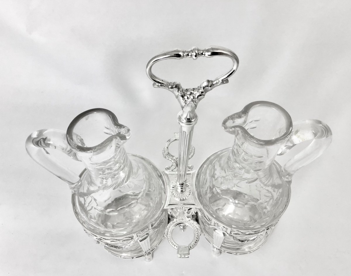 Oil And Vinegar Cruet Ghent 1788, Sterling Silver, Goldsmith Bourgeois-photo-6