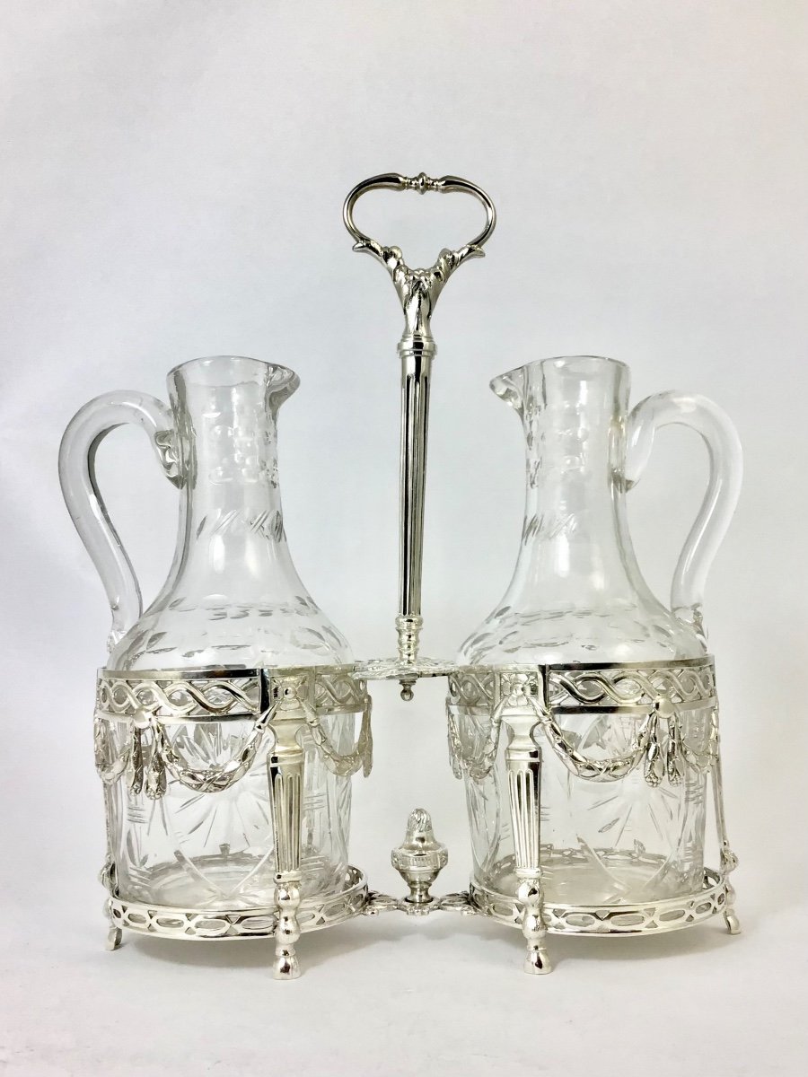 Oil And Vinegar Cruet Ghent 1788, Sterling Silver, Goldsmith Bourgeois-photo-7