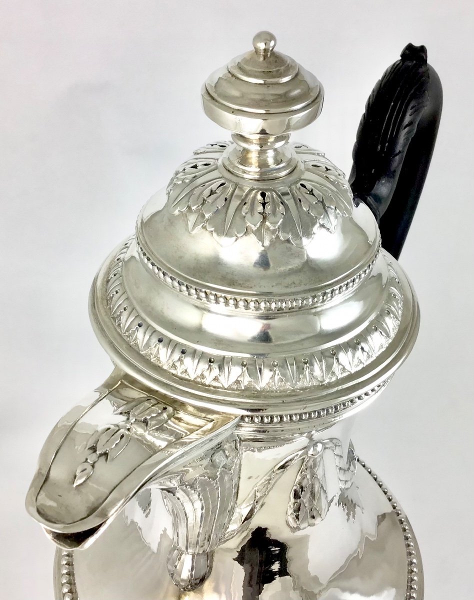 Very Large Coffee Pot, Brussels 1793, Théodorus Smeesters, Solid Silver