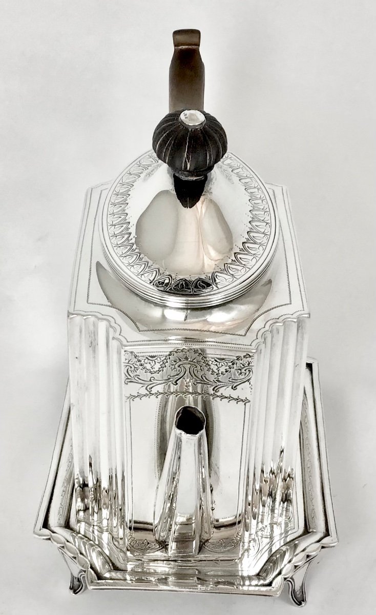 London 1799, Hannah Northcote, Georgian Teapot On Stand ,sterling Silver, George III-photo-4