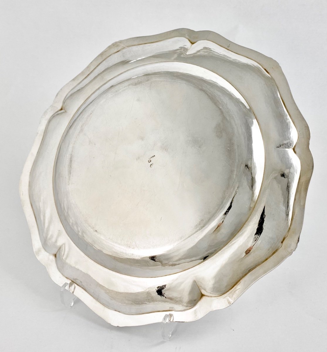 Ducs De Rohan-Chabot, Plat En Argent , 27 cm ,Aucoc , Paris Vers 1880-1910, Potius Mori Quam Foedari-photo-3