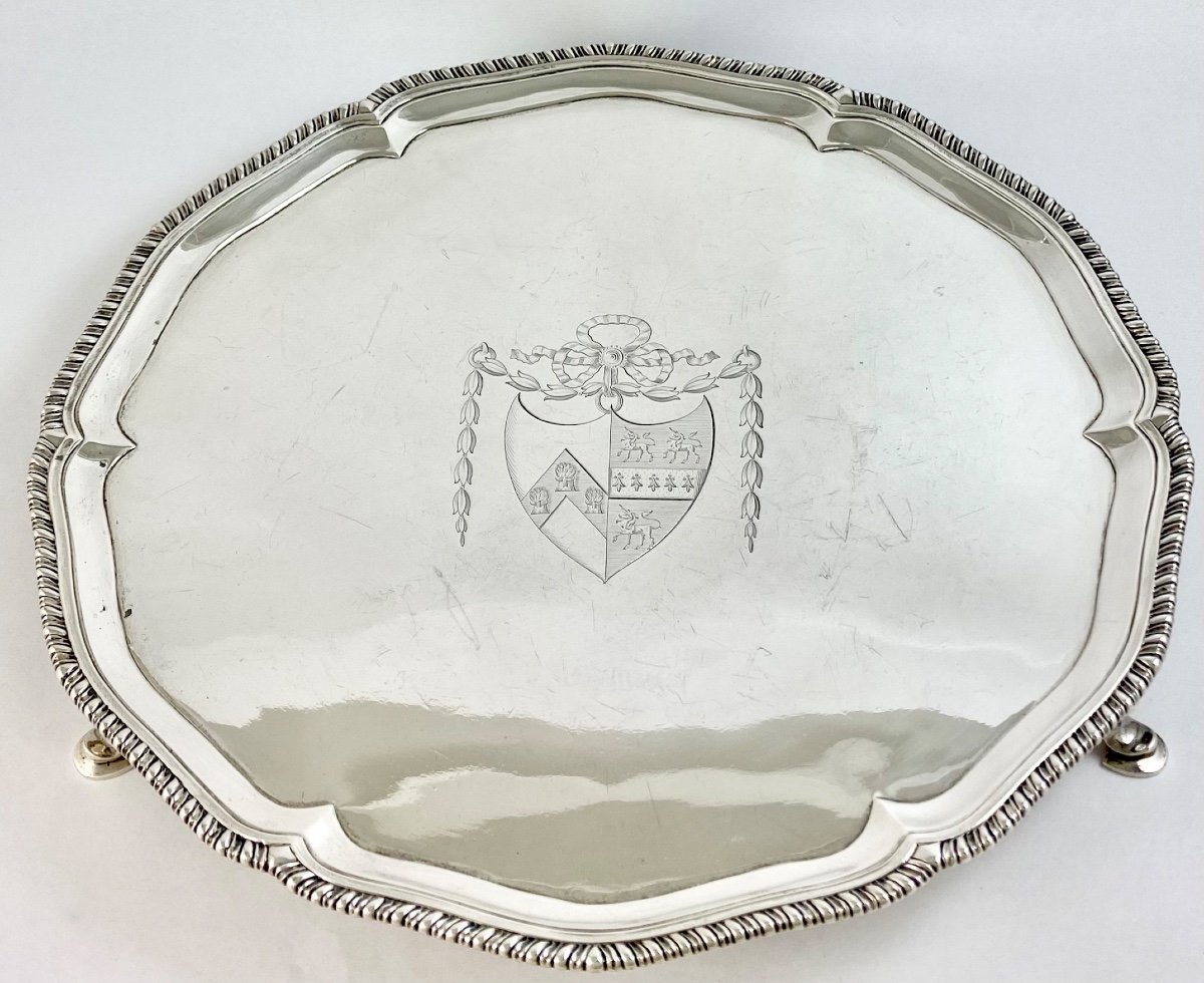 Londres 1774, Assiette Volante, Argent Massif, John Carter Ii-photo-4