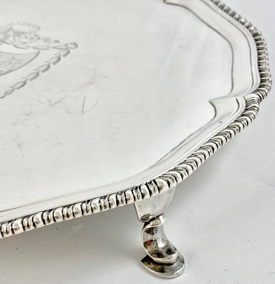 Londres 1774, Assiette Volante, Argent Massif, John Carter Ii-photo-4