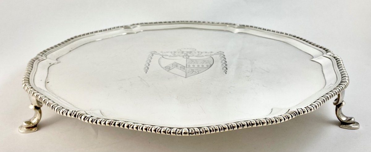 Londres 1774, Assiette Volante, Argent Massif, John Carter Ii-photo-8