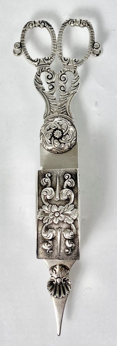 Paris 1819-38, Argent Massif, Paire De Mouchettes D’époque Charles X Pierre-noël Blaquière-photo-4