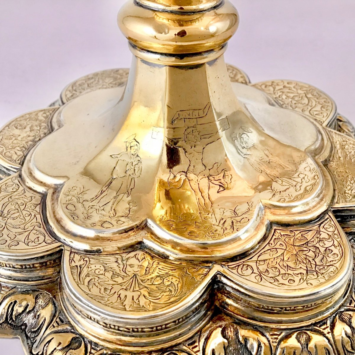 Calice Renaissance, Belgique Vers 1600-1630, Argent Massif Et Vermeil -photo-6