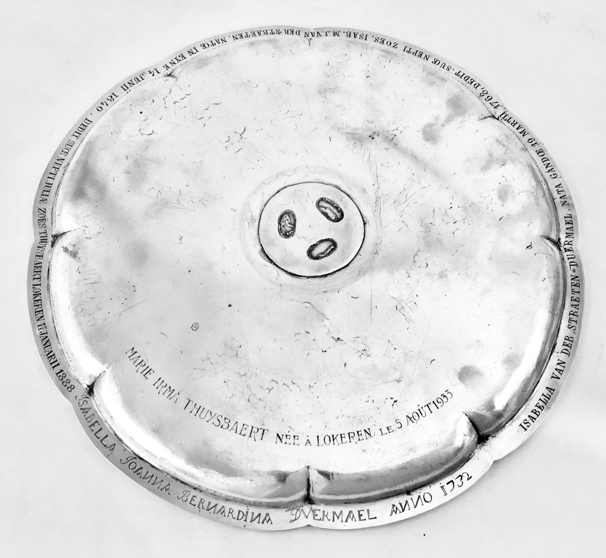 Ghent, 1720-30, Ioannes Smidts, Polylobed Round Dish Or Tazza In Sterling Silver-photo-3