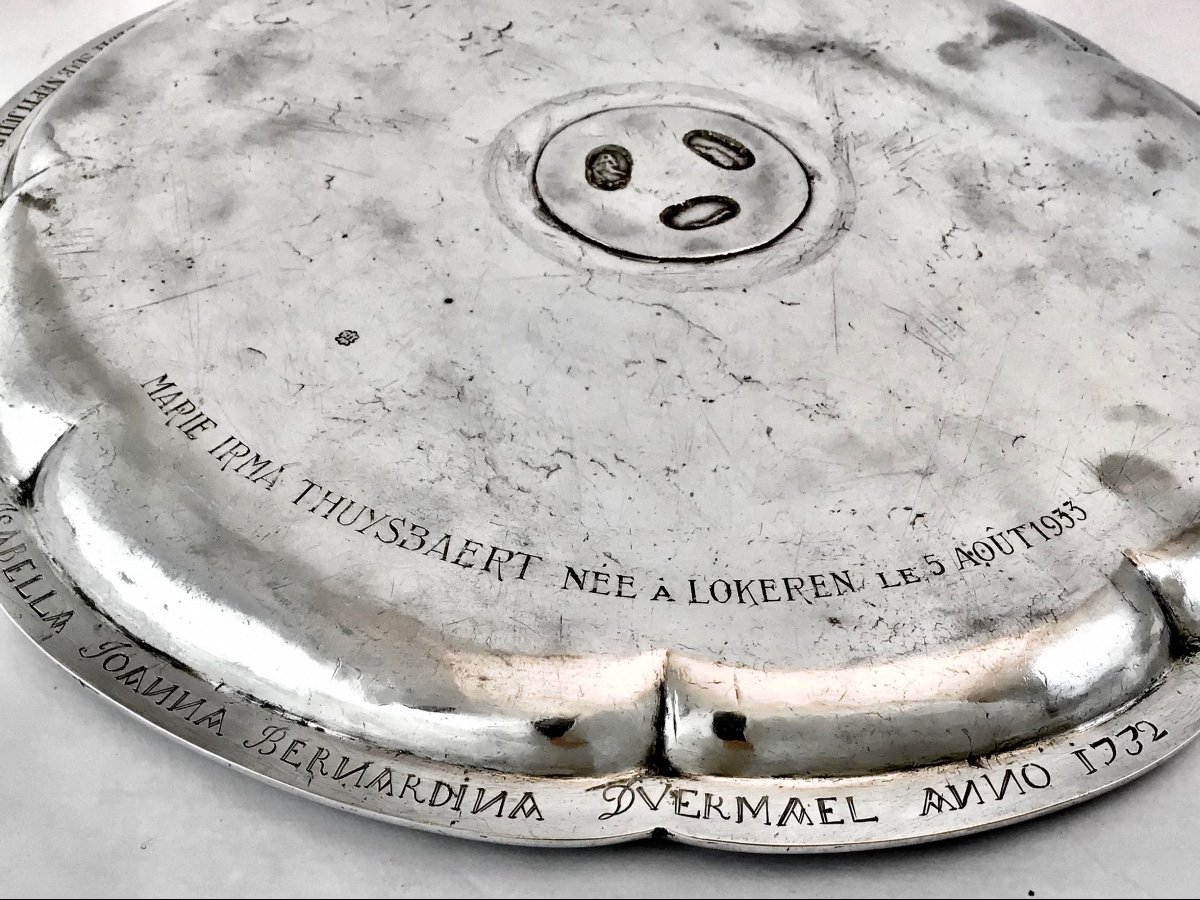 Ghent, 1720-30, Ioannes Smidts, Polylobed Round Dish Or Tazza In Sterling Silver-photo-3