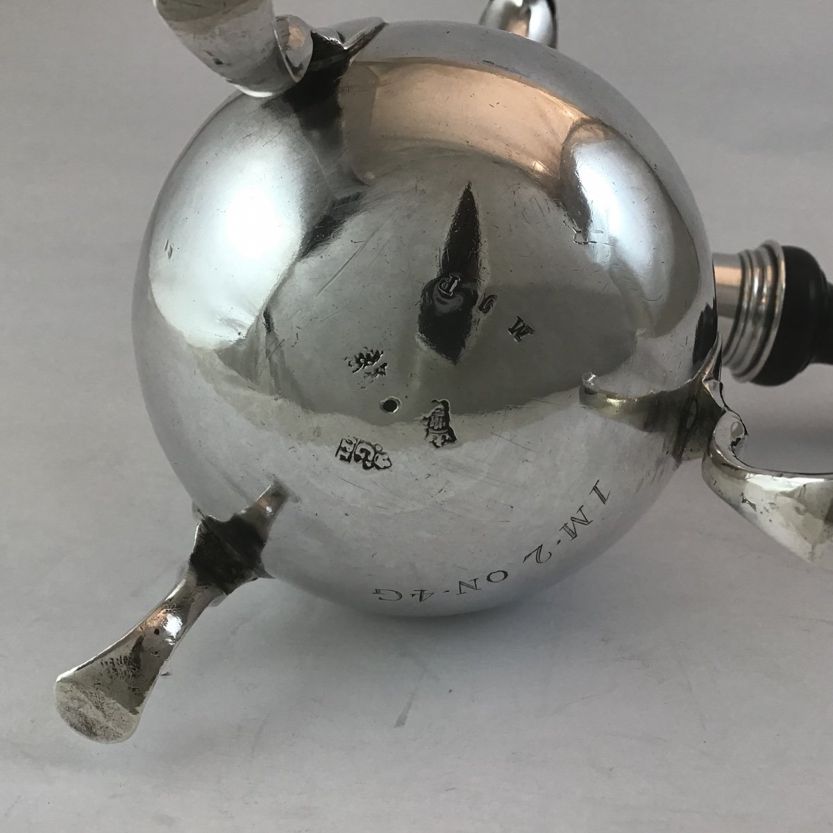 Montpellier 1760, Marc Bazille, Sterling Silver, Tripod Coffee Pot-photo-2