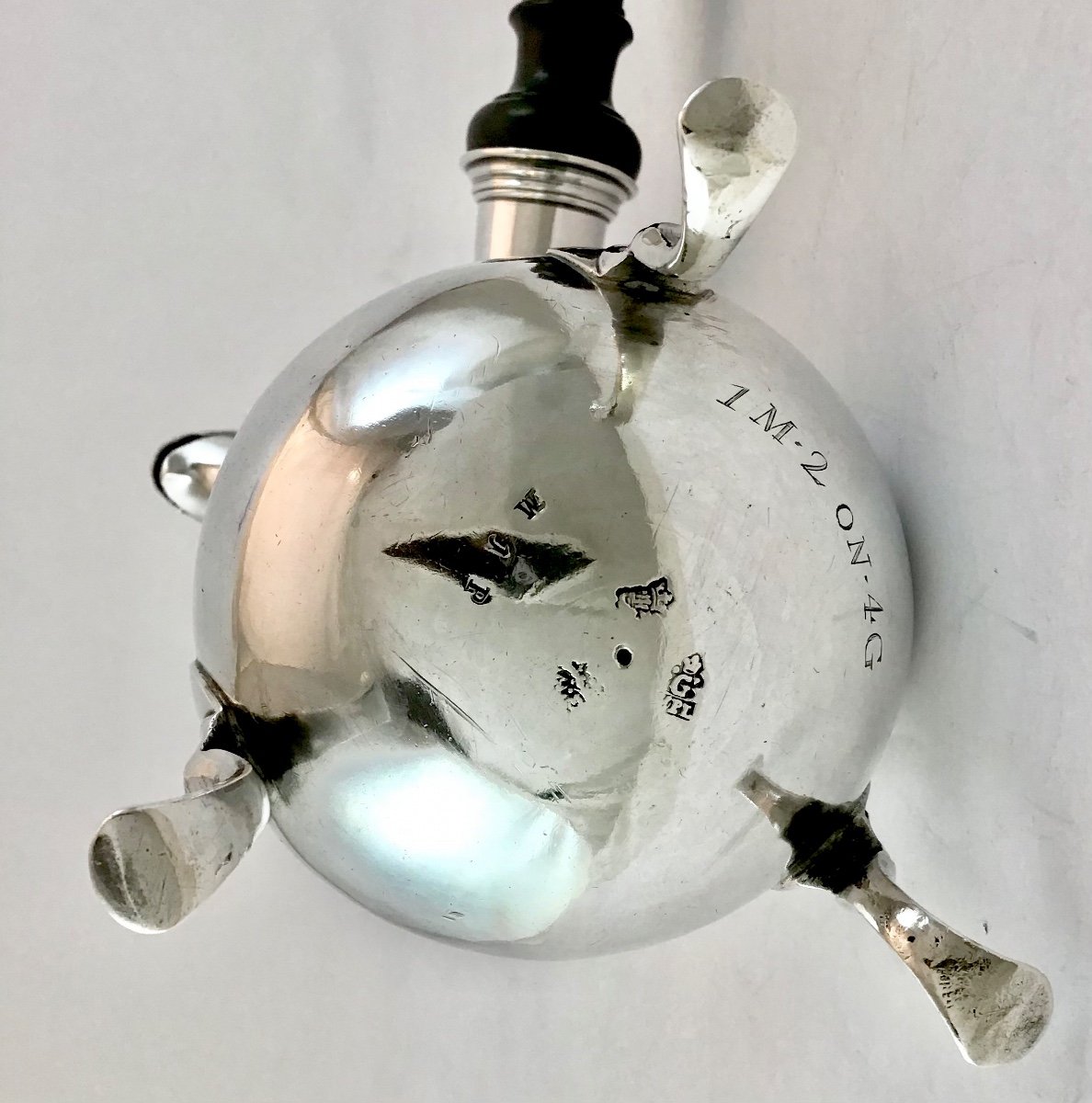 Montpellier 1760, Marc Bazille, Sterling Silver, Tripod Coffee Pot-photo-3