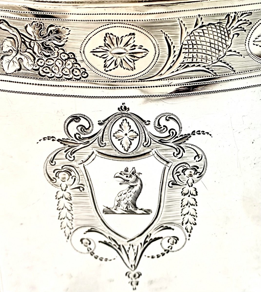Londres 1794, Théière George III, Argent Massif, John Crouch &Thomas Hannam -photo-3