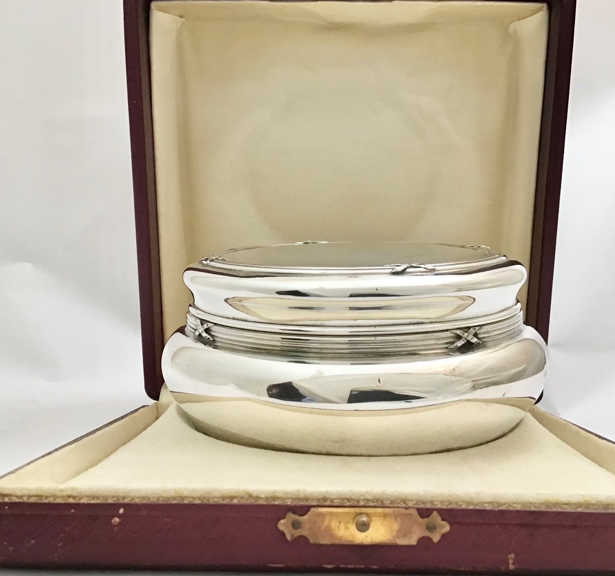 Candy Box In Sterling Silver, Delheid Frères, Brussels Around 1900, Louis XVI Style-photo-4