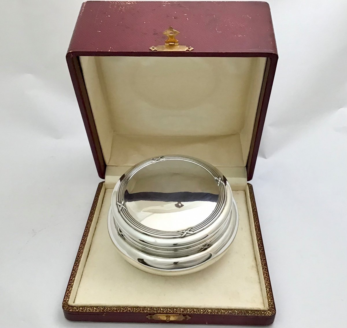 Candy Box In Sterling Silver, Delheid Frères, Brussels Around 1900, Louis XVI Style-photo-6