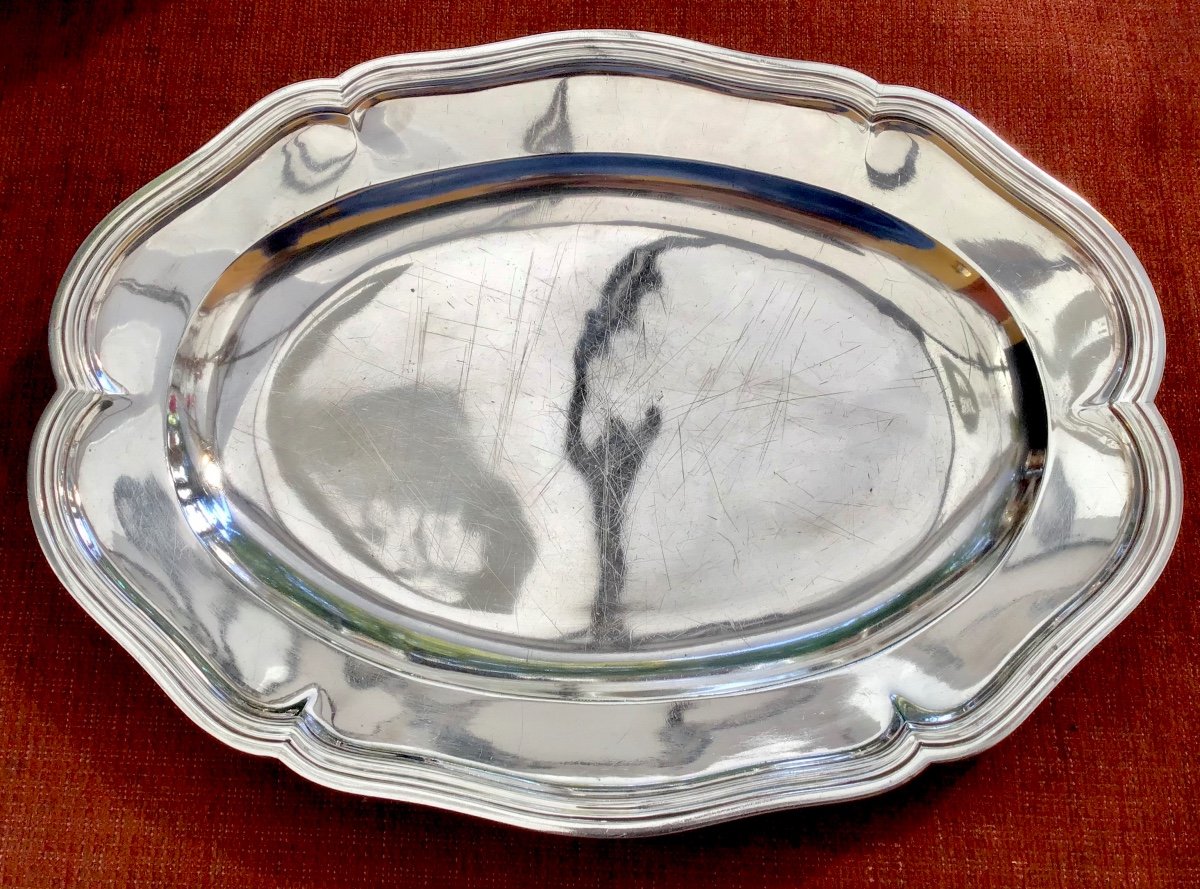 Anvers 1772, Plat à Viande Ovale, Argent Massif, Jean Baptiste Verberckt