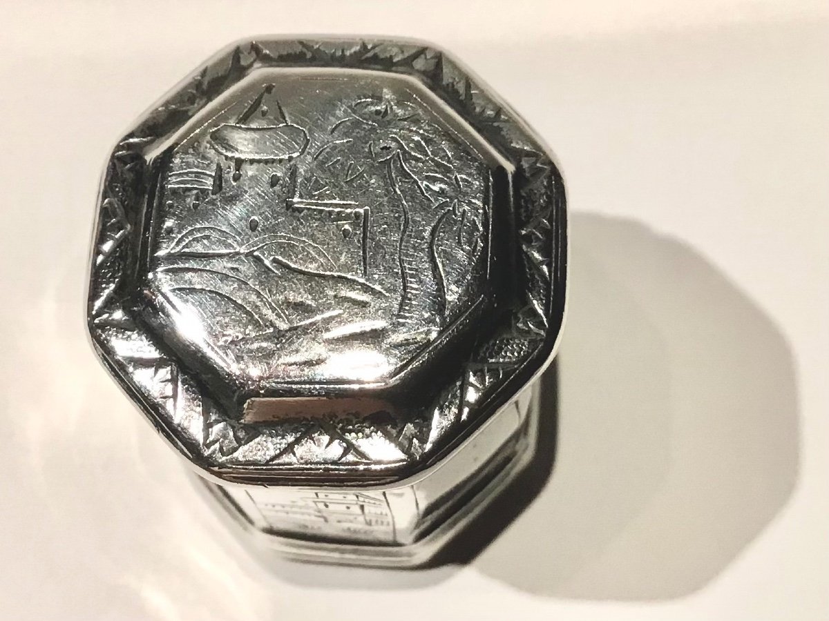 Ath Avant 1750, Boîte à Mouches, Boîte à eau De Reine , Argent Massif , lodereindoosje -photo-3