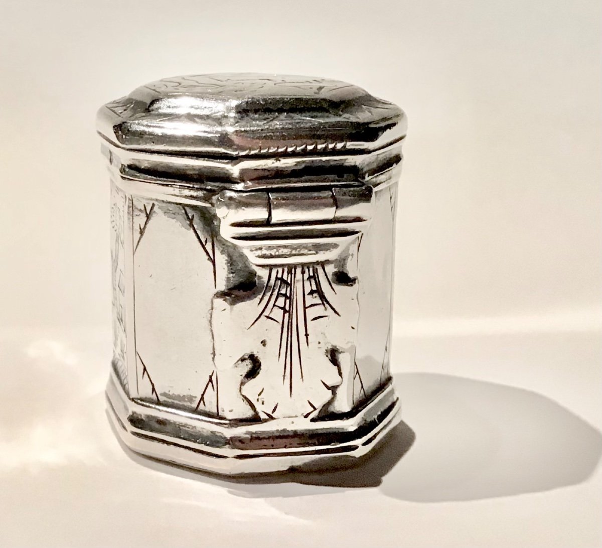 Ath Avant 1750, Boîte à Mouches, Boîte à eau De Reine , Argent Massif , lodereindoosje -photo-4