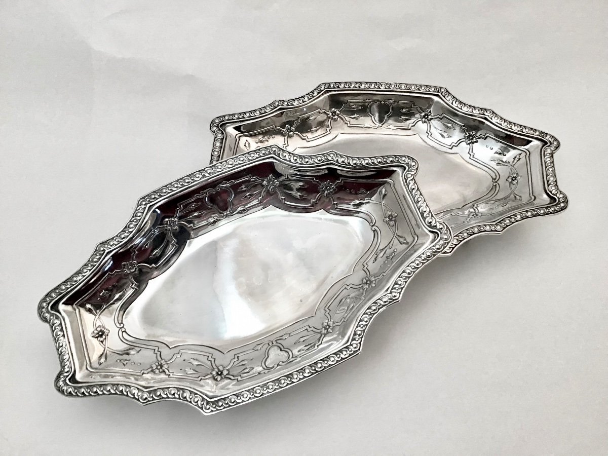 Pair Of Candy Dishes , Sterling Silver, Hanau, Regency Style Late Nineteenth Century-photo-6