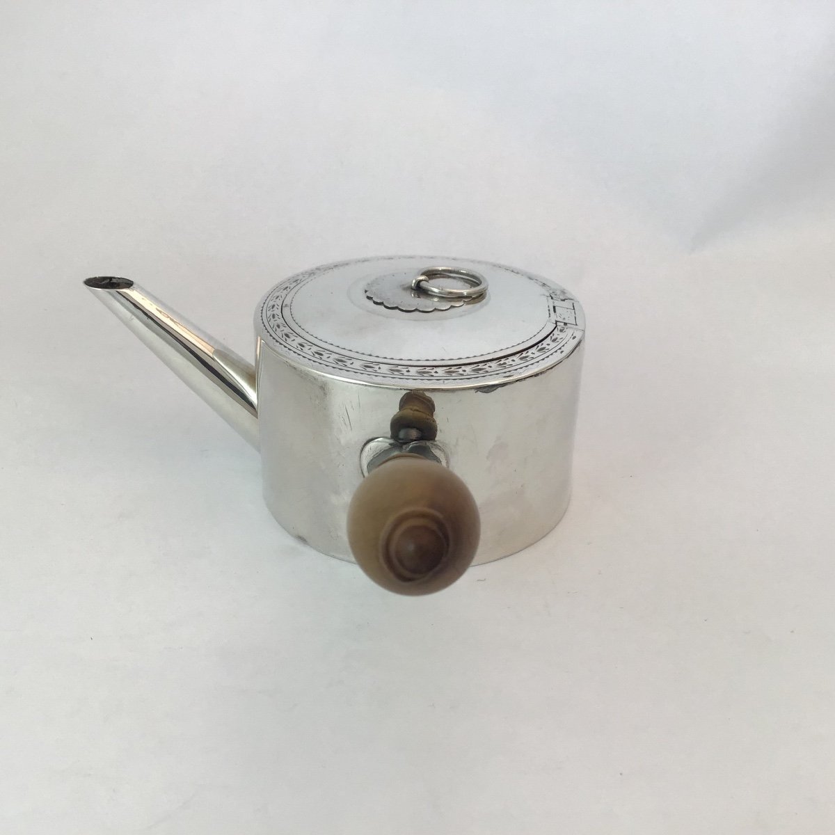Travel Teapot, London 1781, Sterling Silver, John Hutson-photo-3