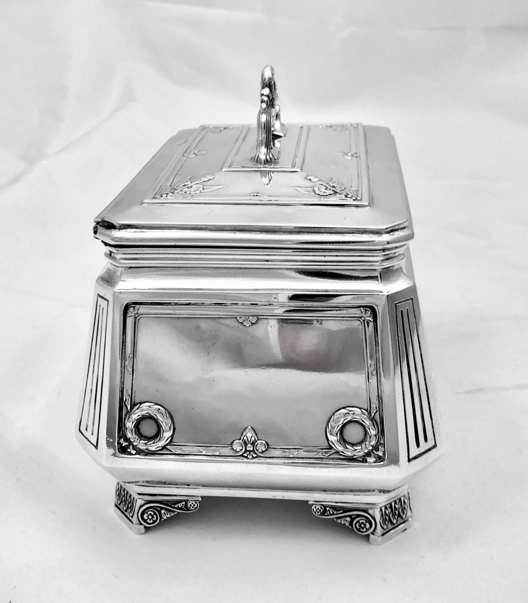 Warsaw 1920-30, Sterling Silver, Wladyslaw Hempel, Cookie Or Sugar Box-photo-3