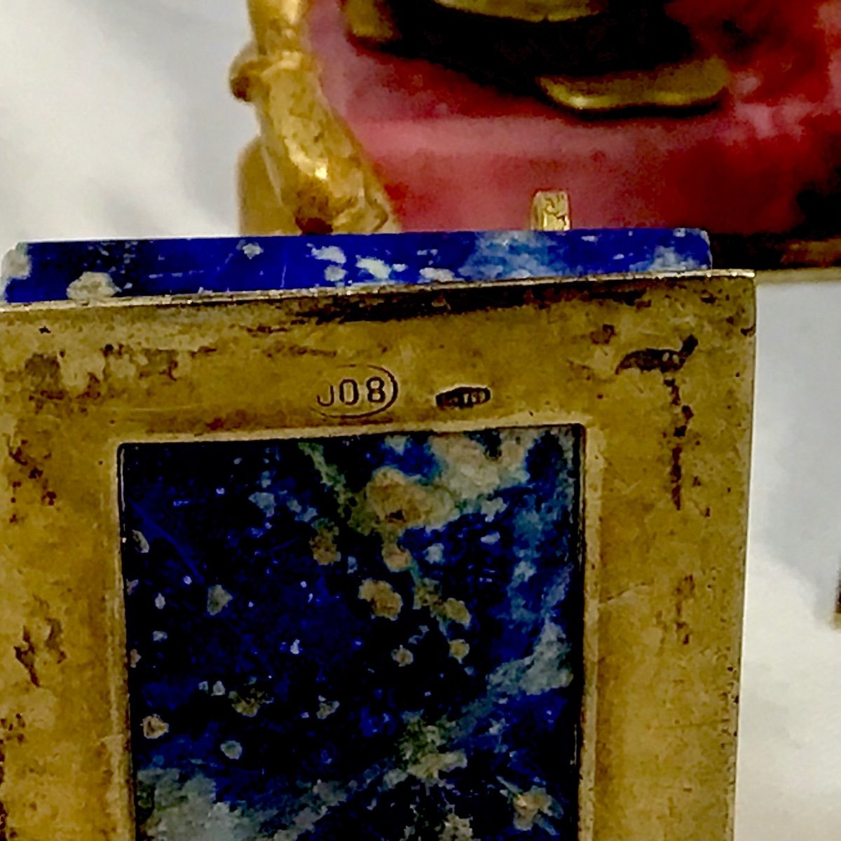Menu Holder, Sterling Silver And Semi-precious Stones, Italy, 1940-50. '¡-photo-1