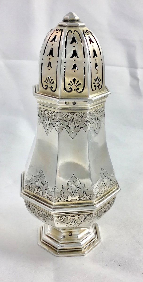 Lapar, Paris , 1897-1925, Argent Massif 950\\%, Saupoudroir De Style Régence -photo-7