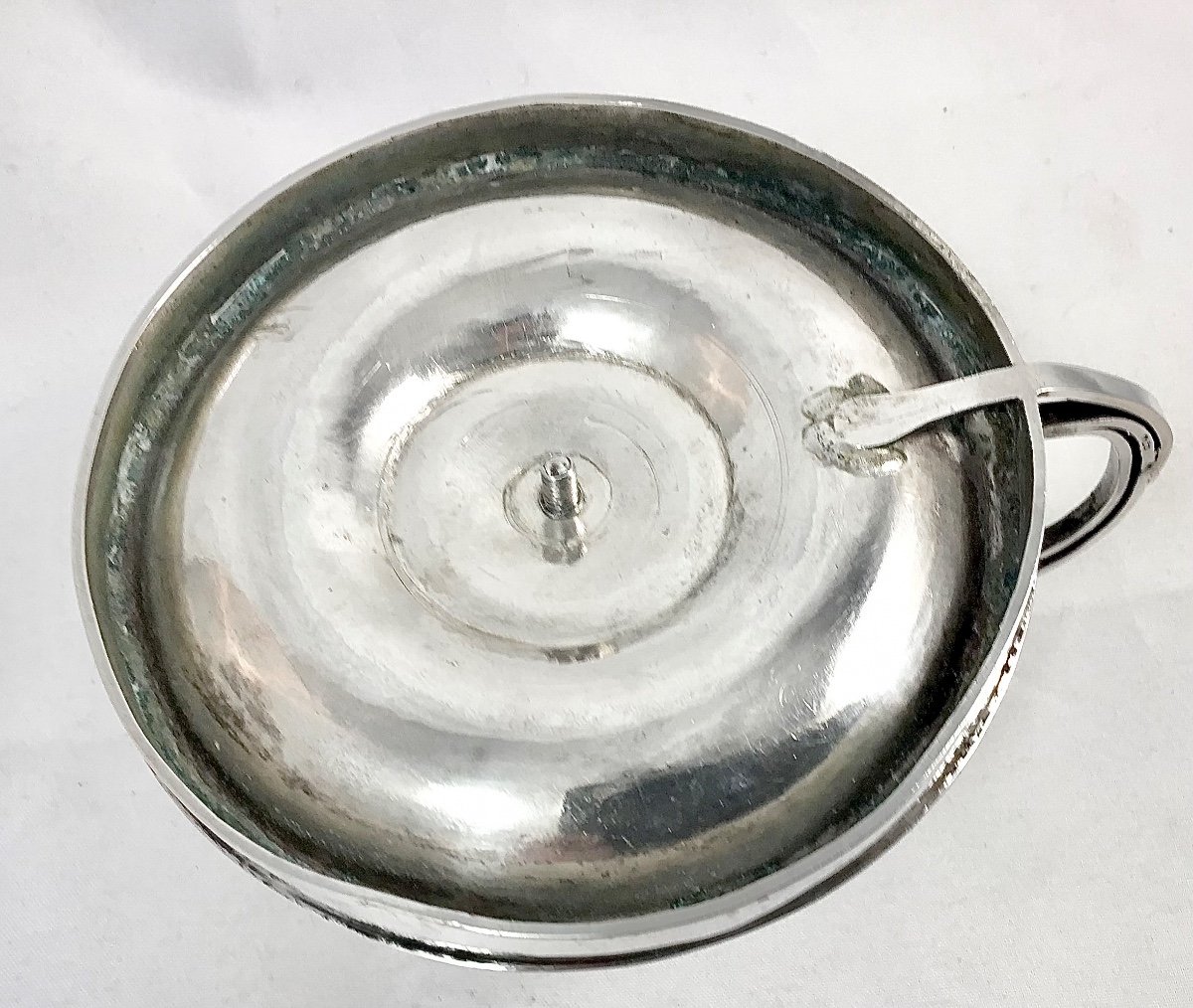France 1798-1809, Argent Massif , Bougeoir à Main D’époque Empire-photo-2
