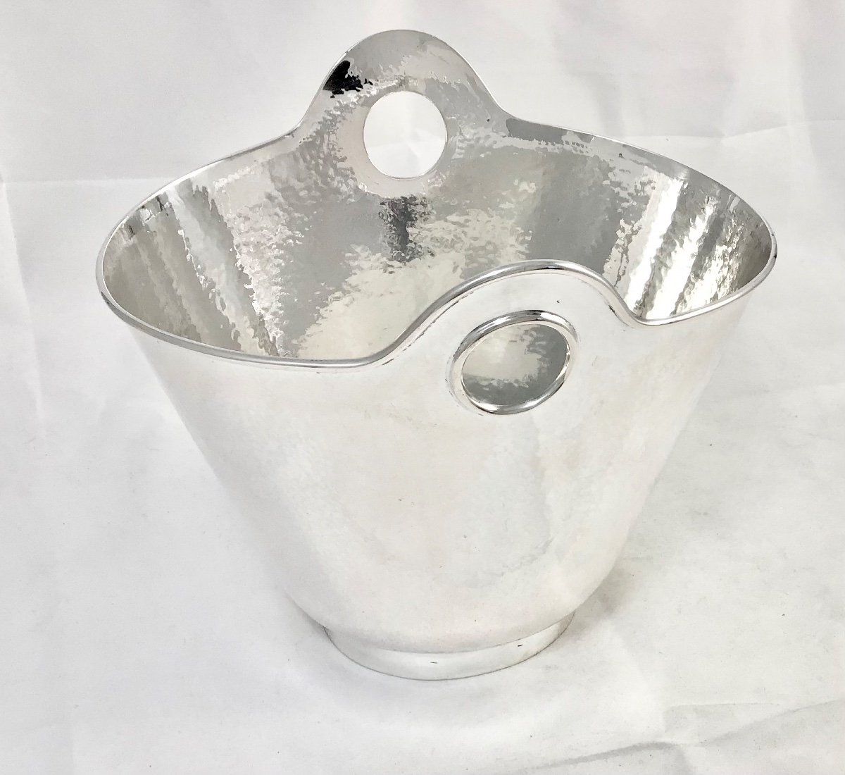 Sterling Silver, Fornari, Rome, Circa 1950-60, Champagne Bucket „cestello Da Champagne“-photo-5