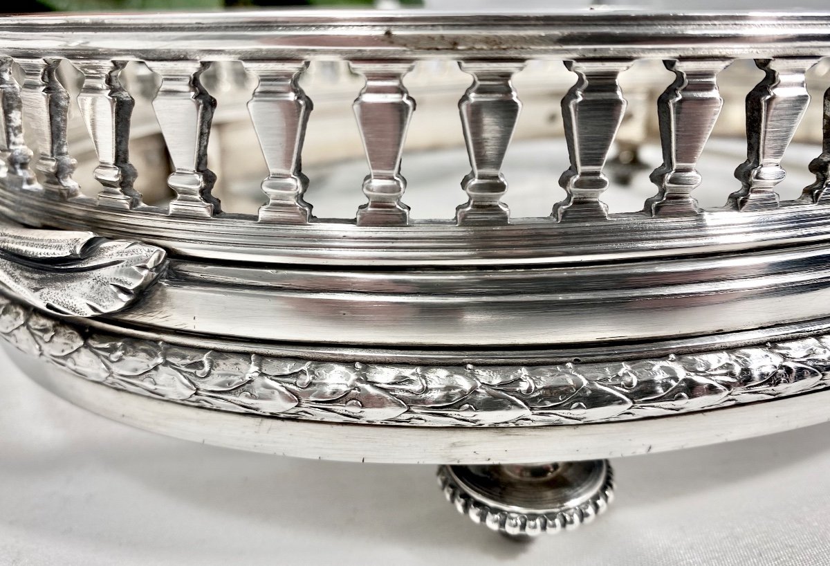 Louis XVI Centerpiece , Silverplated Bronze, Late 19th Century, France-photo-1