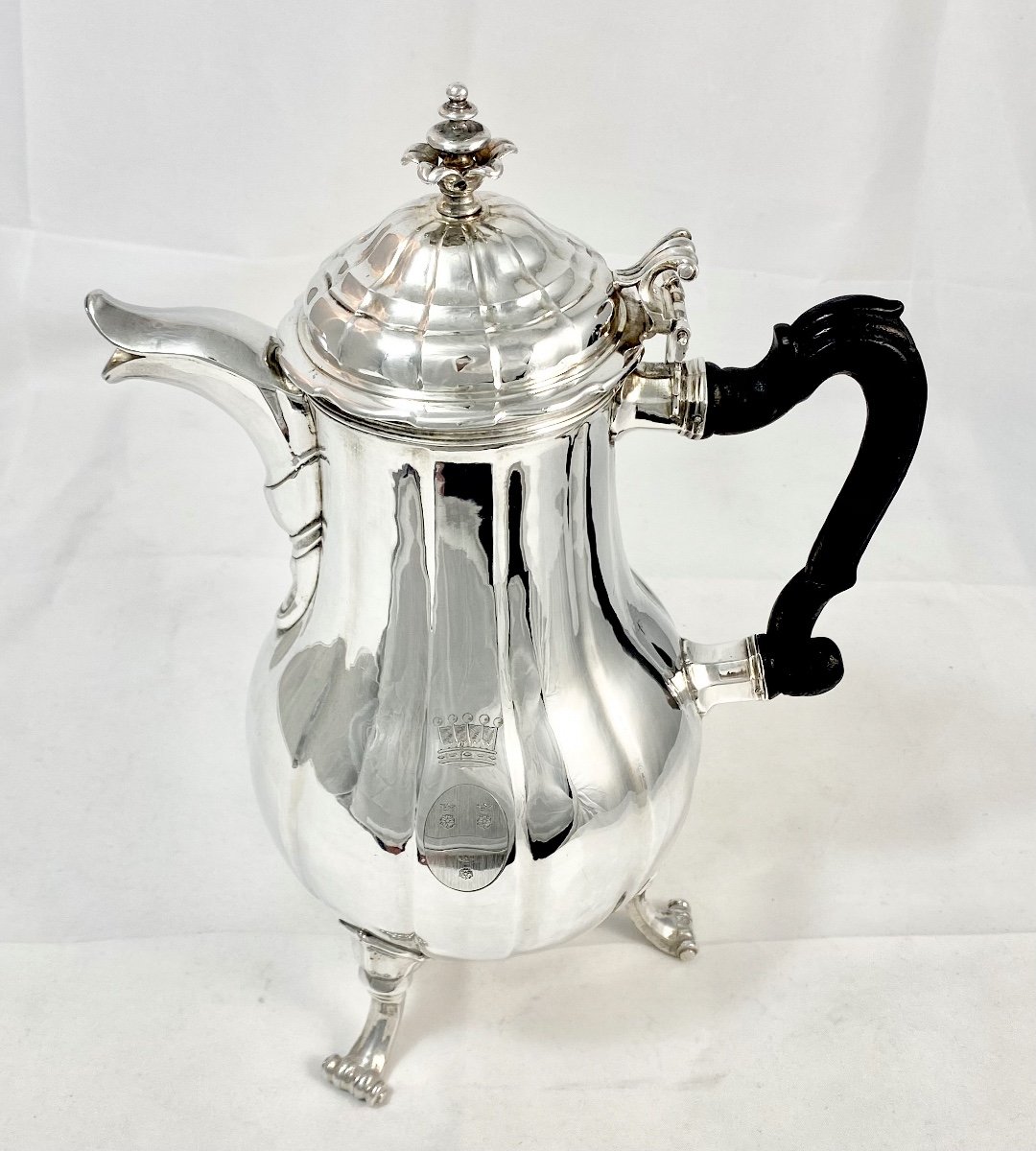  Mons 1753, Armoiries Barons De Beeckman, Argent Massif , Cafetière, Orfèvre C.L.Foncez-photo-6
