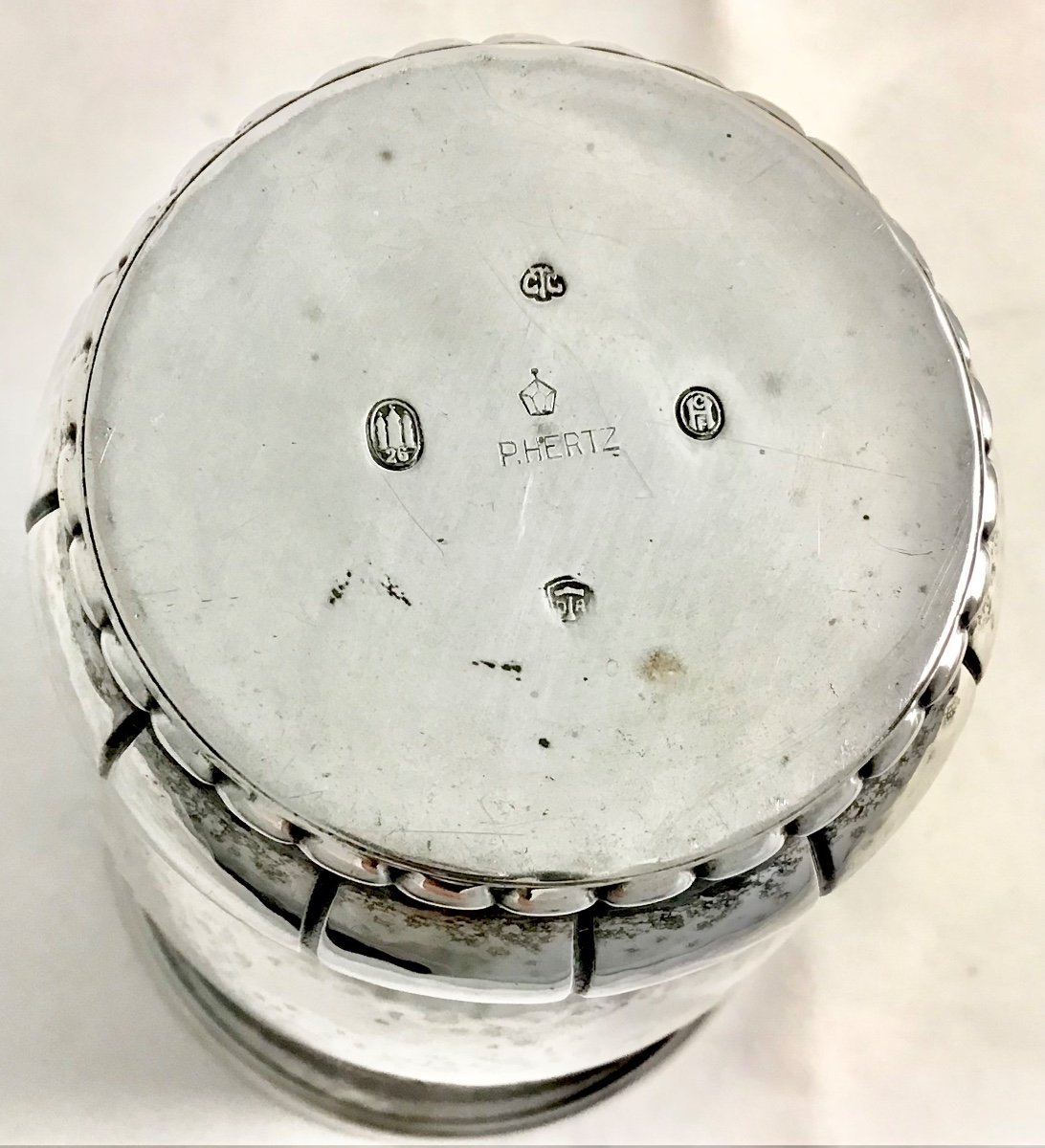 Beaker  Offered By King Christian X Of Denmark, Sterling Silver, Copenhagen 1926-photo-3