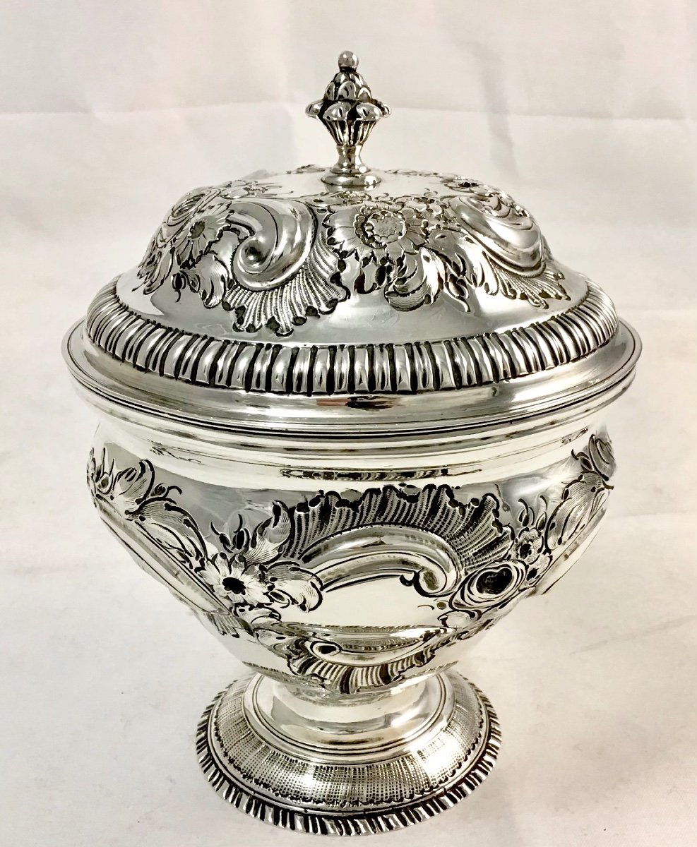 London 1770, Georgian Sugar Bowl, Sterling Silver, Samuel Taylor,  George III-photo-7