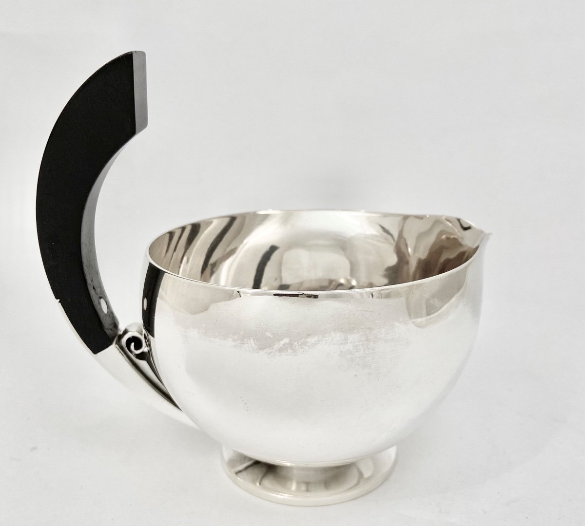 Saucière Art Déco N°686, Georg Jensen, Dessin De Harald Nielsen , Danemark Vers 1932 argent 925-photo-1