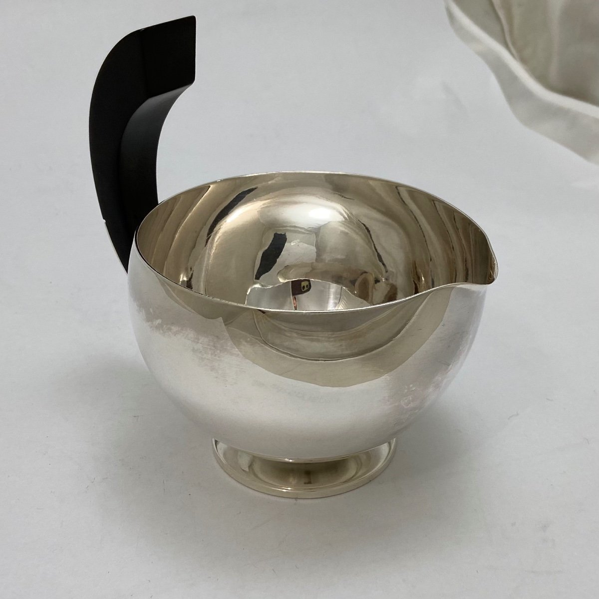 Art Deco Sauce Boat N°686, Georg Jensen, Drawing By Harald Nielsen, Denmark Circa 1932 925 Silver-photo-2