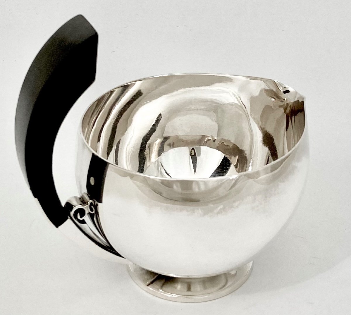 Art Deco Sauce Boat N°686, Georg Jensen, Drawing By Harald Nielsen, Denmark Circa 1932 925 Silver-photo-7