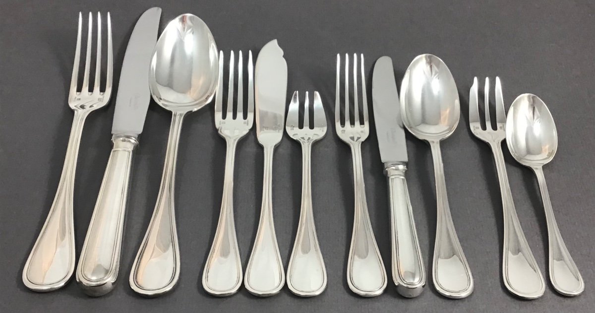  Christofle Albi, 140 Pieces For 12 People Silverplated -photo-3