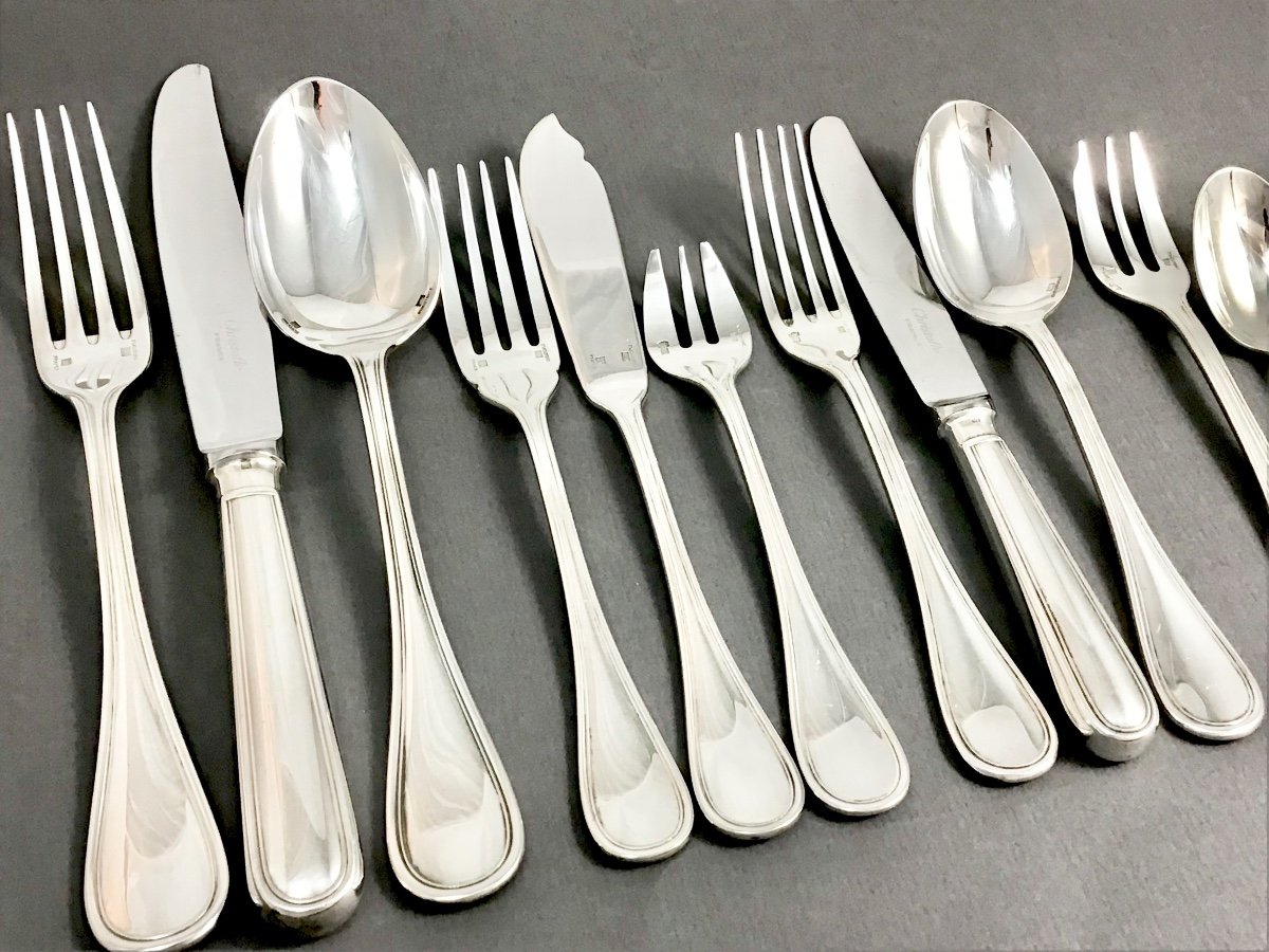 Christofle Albi, 140 Pieces For 12 People Silverplated -photo-4
