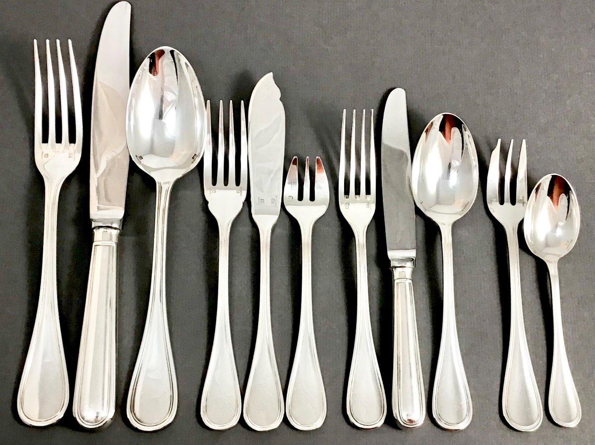  Christofle Albi, 140 Pieces For 12 People Silverplated -photo-7