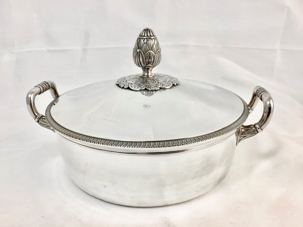 Légumier Charles X, Paris 1819-38, Argent Massif -photo-3