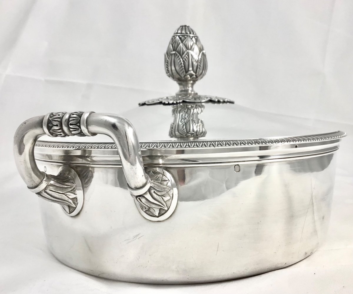 Légumier Charles X, Paris 1819-38, Argent Massif -photo-3
