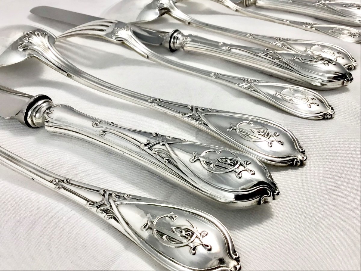 Ménagère 252 Pièces Art Nouveau Wolfers Pour 24 Personnes -photo-4