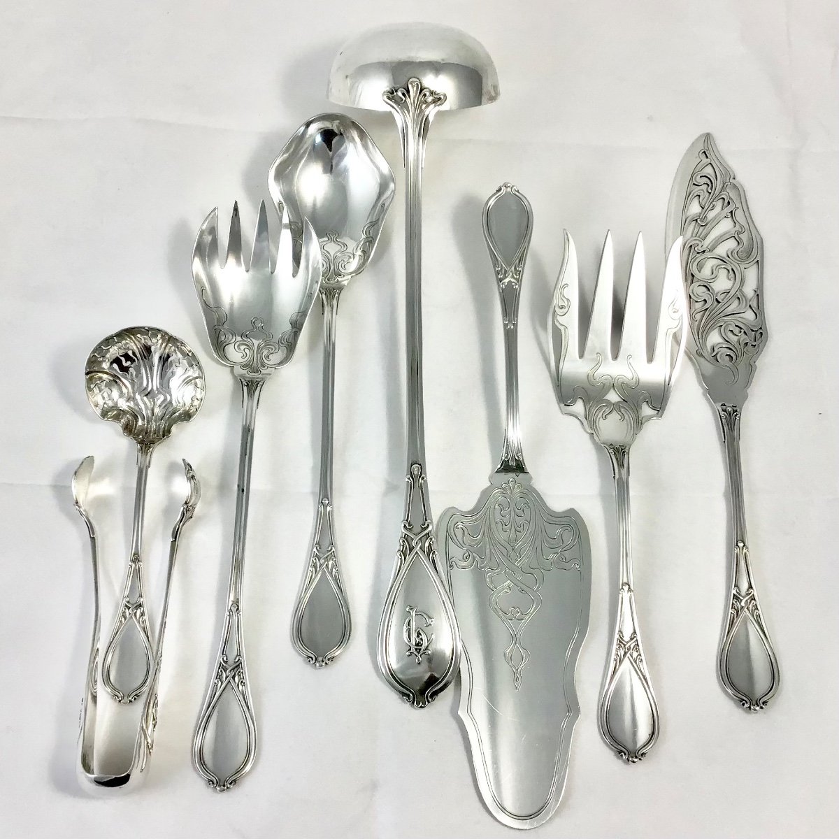 Ménagère 252 Pièces Art Nouveau Wolfers Pour 24 Personnes -photo-7