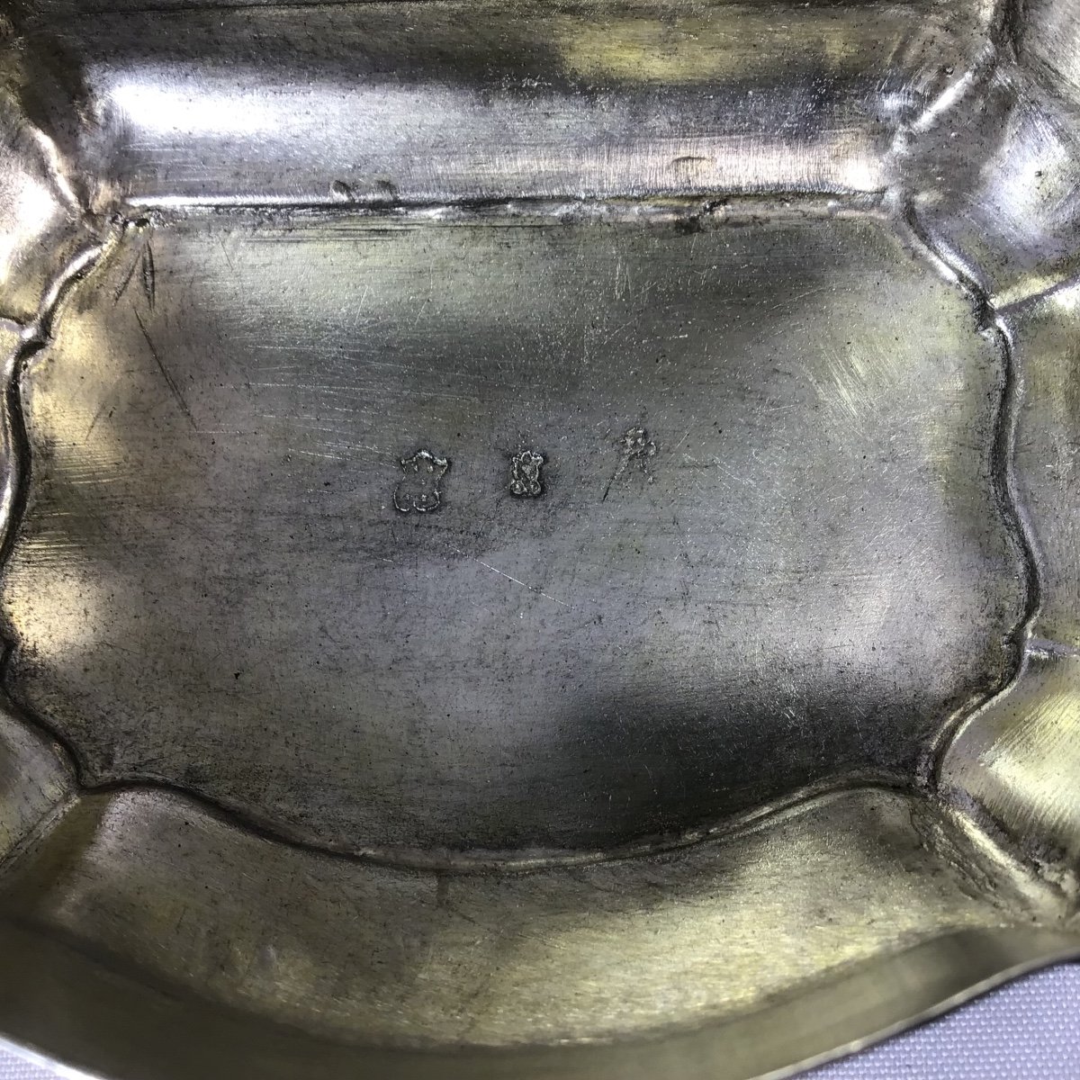Ath 1763, Snuff Box From Louis XV Period In Sterling Silver-photo-2