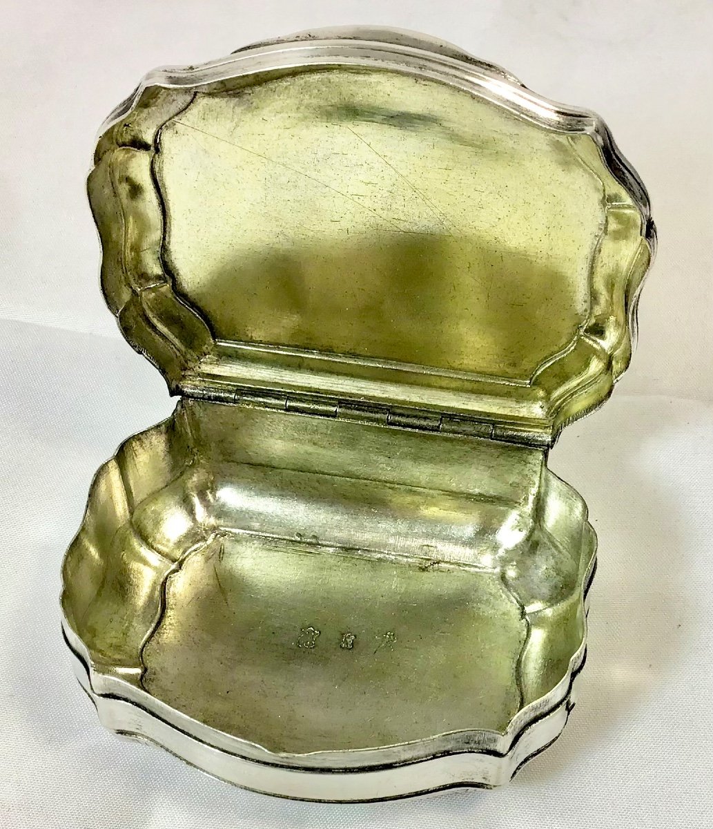 Ath 1763, Snuff Box From Louis XV Period In Sterling Silver-photo-3